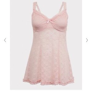 Torrid lotus lace underwire babydoll lingerie